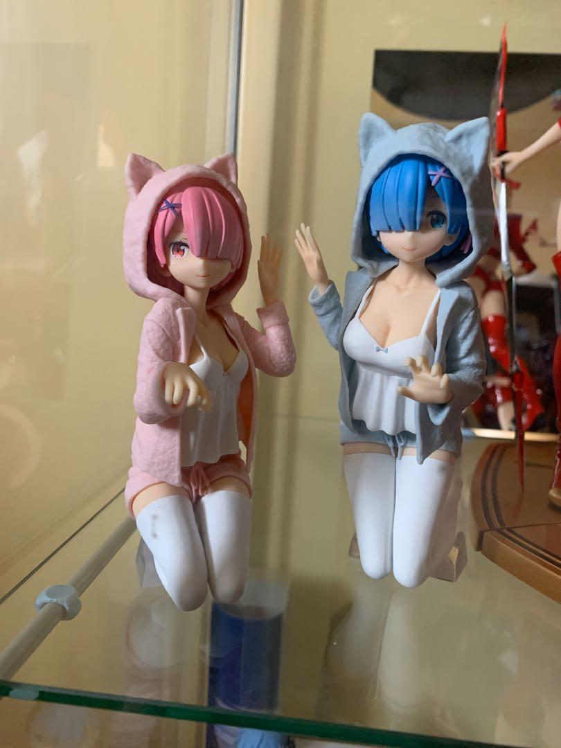 Details about   Re Zero Starting Life In Another Rem Ram Figure Ichiban Kuji Nyanko Mode Japan 