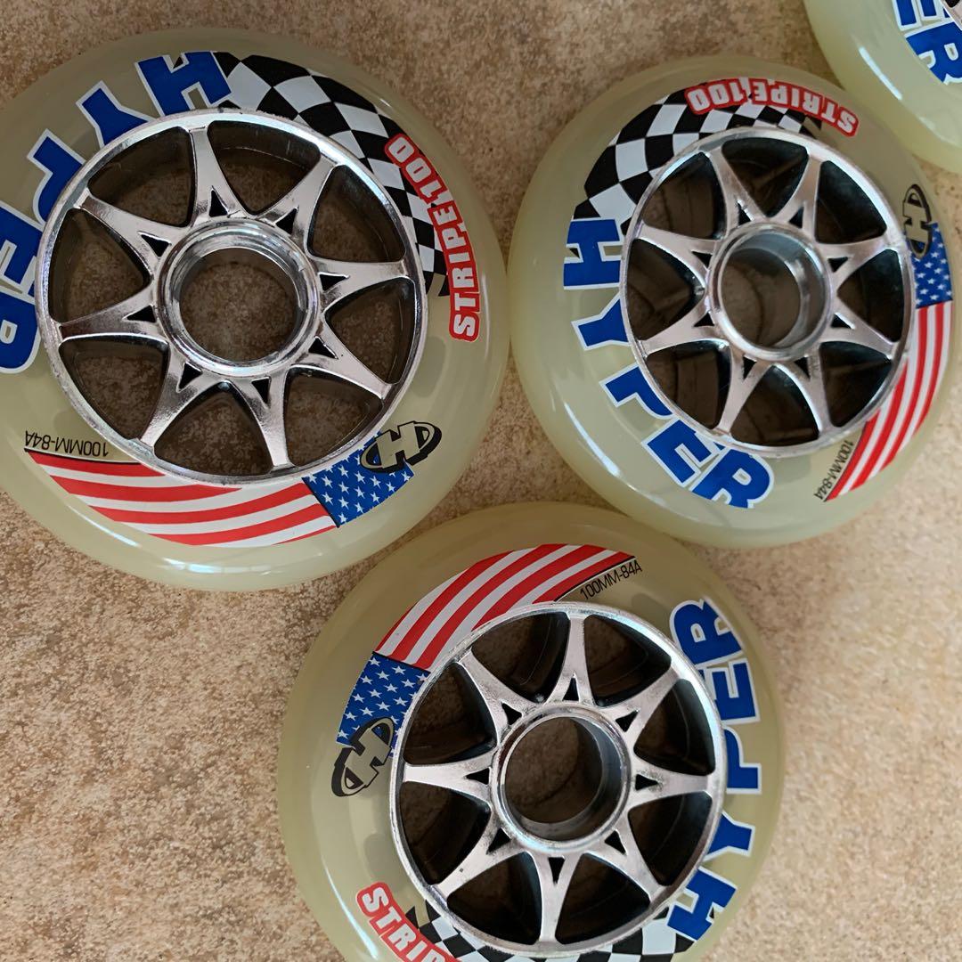 Hyper Inline Skate rollerblade Wheels 100mm, Sports Equipment, Sports