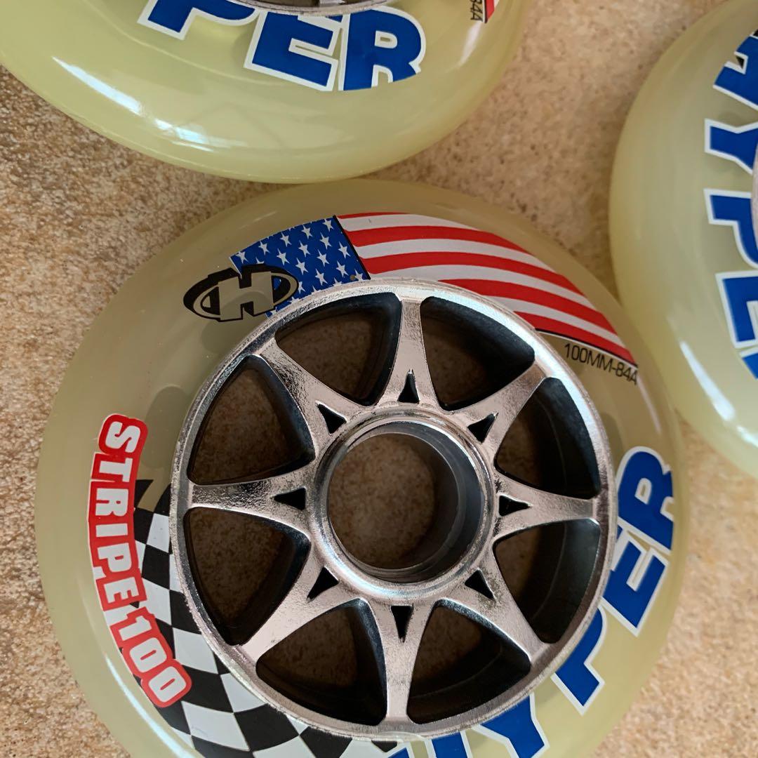 Hyper Inline Skate rollerblade Wheels 100mm, Sports Equipment, Sports