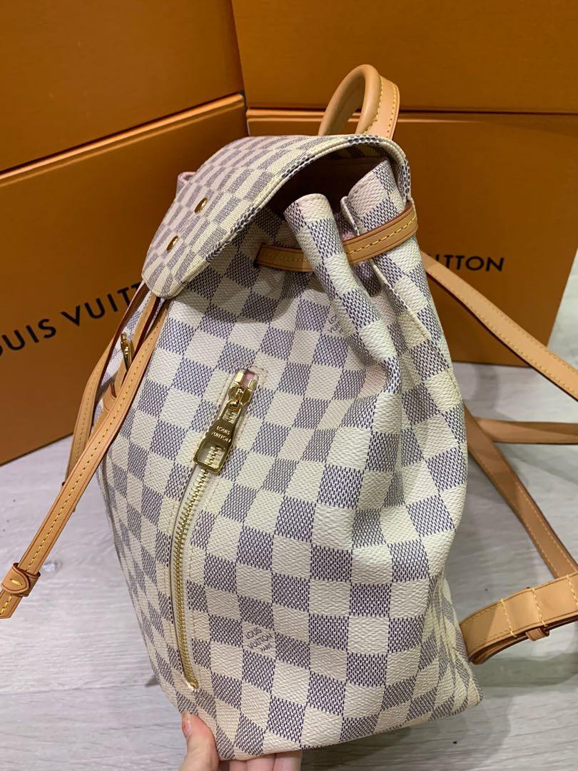 LV Sperone Backpack Damier Azur, Luxury, Bags & Wallets on Carousell
