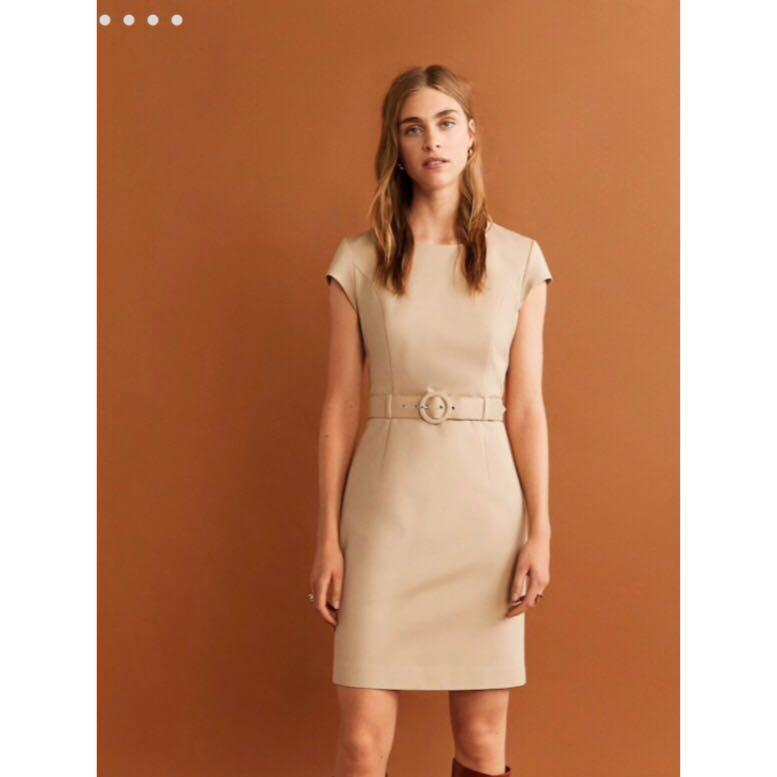 MANGO Belt Cotton Pencil Dress Women s Fashion Dresses Sets Dresses on Carousell