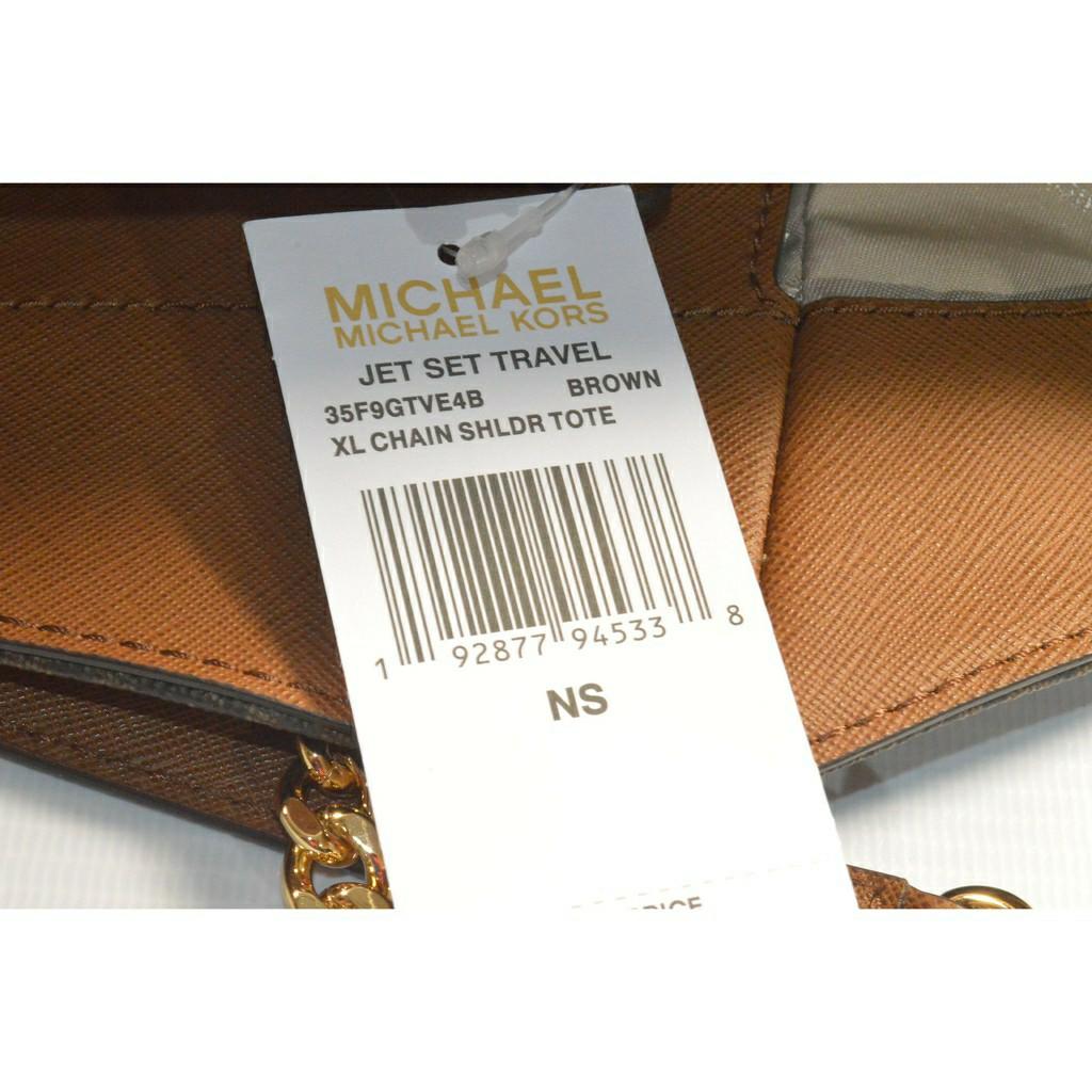 Michael Kors Jet Set Travel Large Chain Shoulder Tote (Brown Sig PVC) price  in Saudi Arabia,  Saudi Arabia