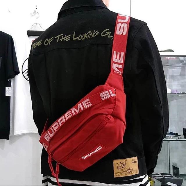 supreme waist bag ss18 red