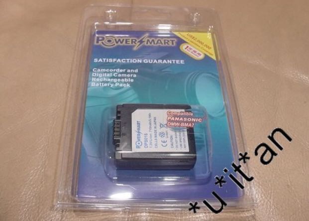 POWERSMART一年保用電池DMW-BMA7 S006E合Panasonic DMC FZ35, FZ38, FZ50及多款PANASONIC相機請看內容,  音響器材, 可攜式音響設備- Carousell