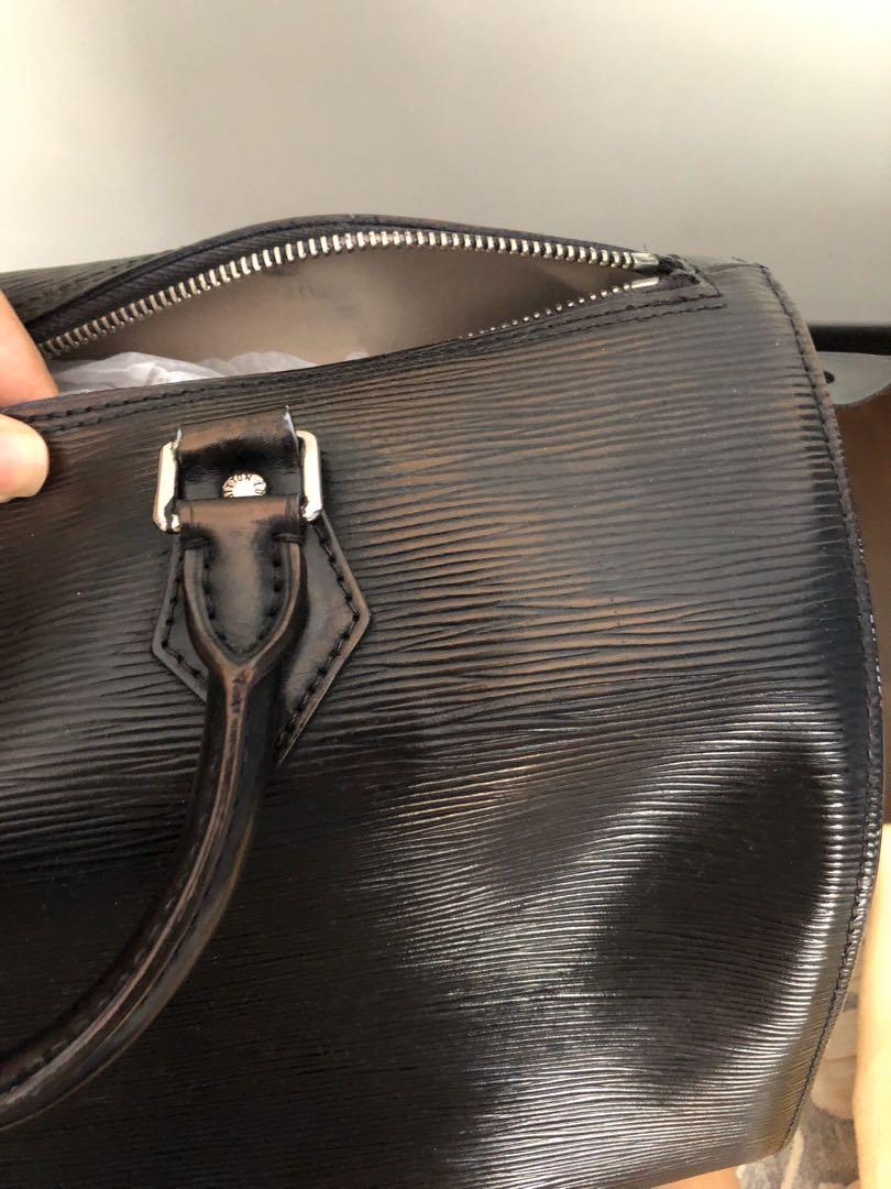 Louis Vuitton Handbag Rare Med Brown EPI Speedy 30 Authentic VI 1903  Lockset VG