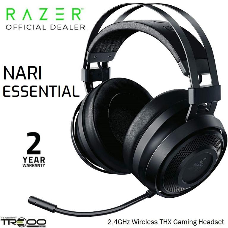Discontinued Razer Nari Essential Wireless 2.4GHz THX Certified Over the Ear Gaming Headset with Microphone Audio Headphones Headsets on Carousell