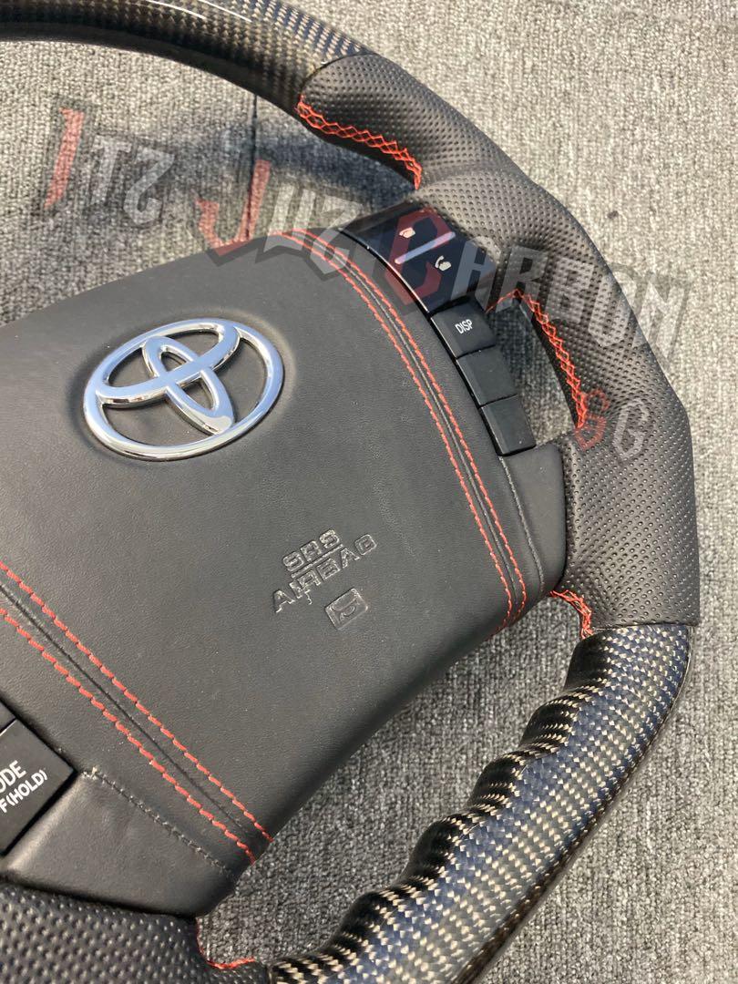 (Ready stock) Toyota Mark X Carbon fibre steering wheel, Car