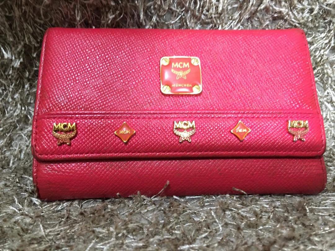 Unique Finds - Preloved Original Branded Wallet Original Pink MCM @ 2480 Red  MetroCity 1980