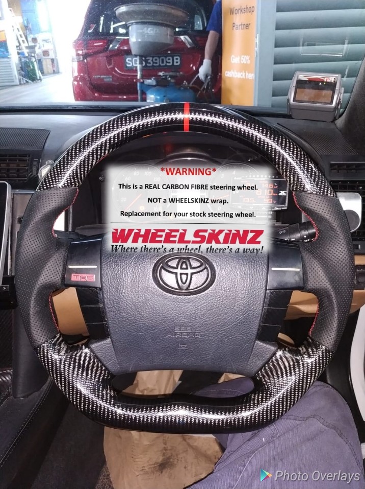 Toyota Mark X carbon fibre steering wheel, Car Accessories, Accessories