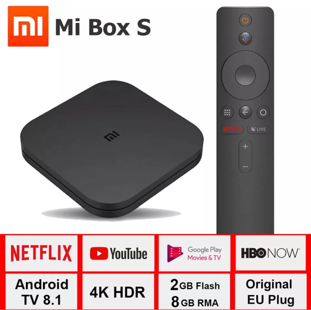 Xiaomi Mi Tv Box S Global Version 4k Ultra Hd Built In With Google Playstore Google Assistance Google Chromecast Adroid Tv Netflix Youtube Free Hdmi Ready Stock Electronics Others On Carousell