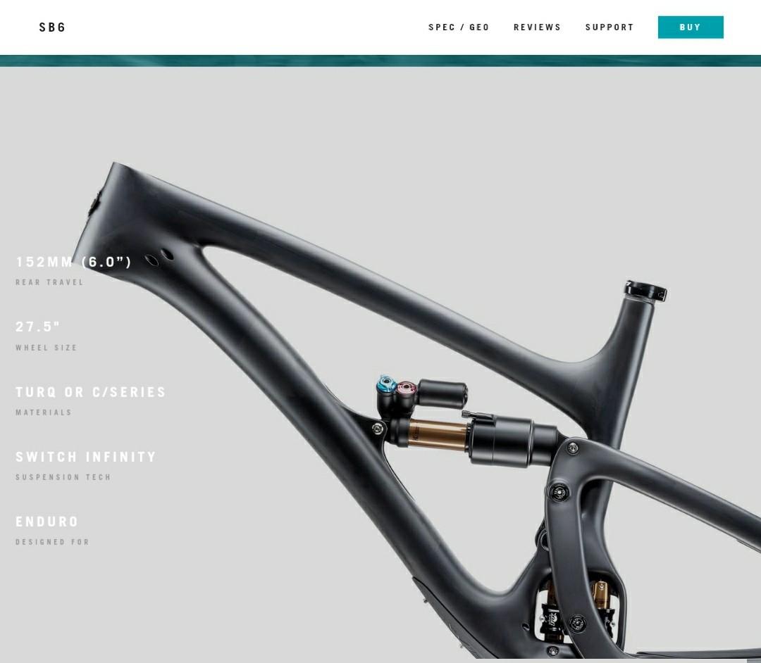 yeti sb6 frame for sale