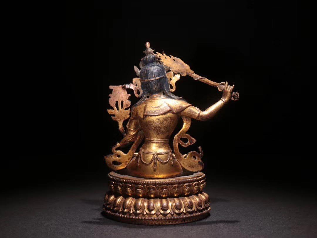 SALE安いミスターチン様専用 文殊菩薩 仏像 銅製 彫刻・オブジェ