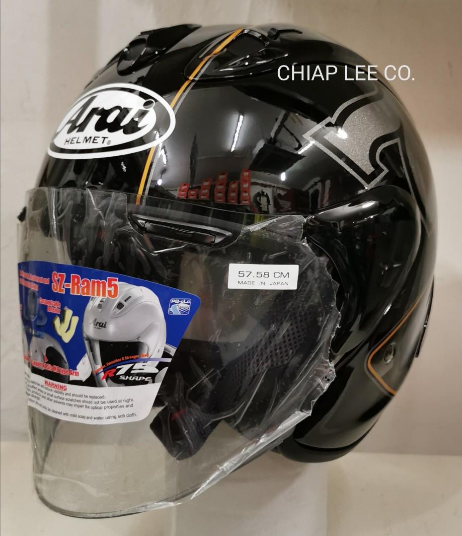 Arai Helmet @ clc (Category: Motorcycle Accessories) located in Singapore. Submitted by chiap_lee_co (Listing ID 1003258742, Image 2). Description: ARAI SZ RAM 5 CAFE RACER black MADE IN JAPAN.