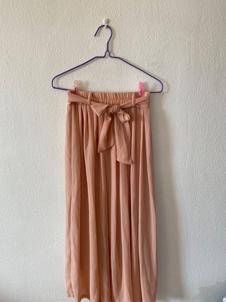 Blush chiffon maxi skirt clearance