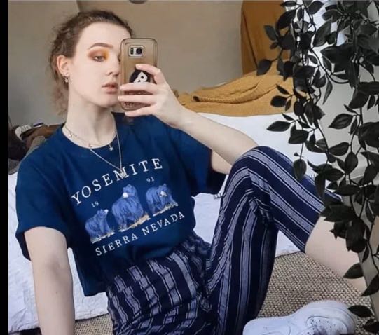 Brandy Melville Inspired Instagram Girl Yosemite Sierra Nevada Embroidered Polar Bear T Shirt Top Women S Fashion Clothes Tops On Carousell
