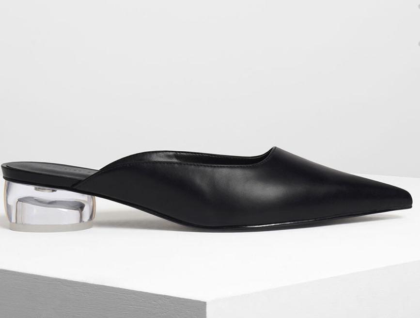 lucite kitten heels