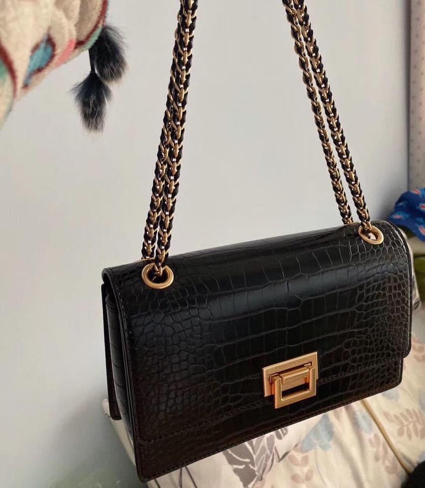 Charles and Keith Convertible Croc bag Women s Fashion Bags