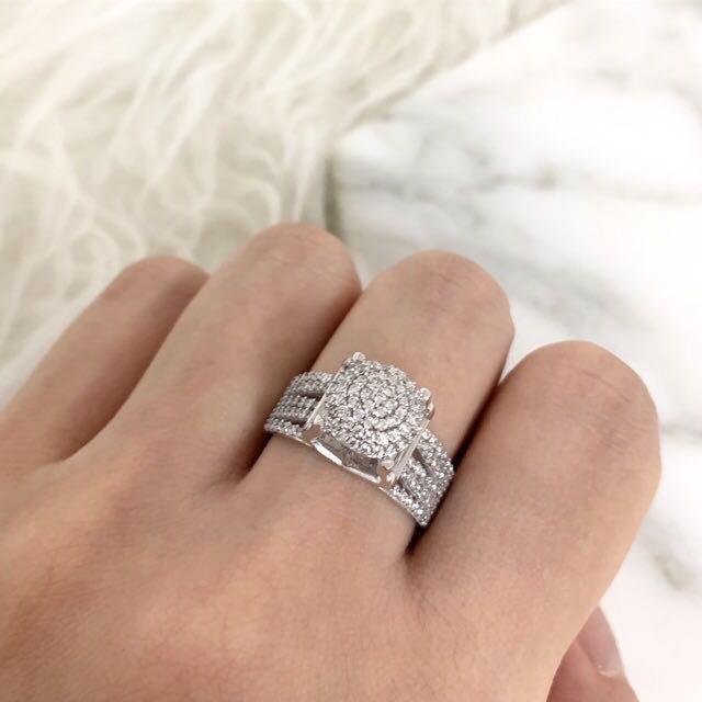 Cincin Emas Putih Asli