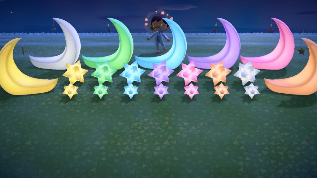 Crescent Moon Chair Nova Light Star Clock Set Animal Crossing New Horizons Toys Games Video Gaming In Game Products On Carousell
