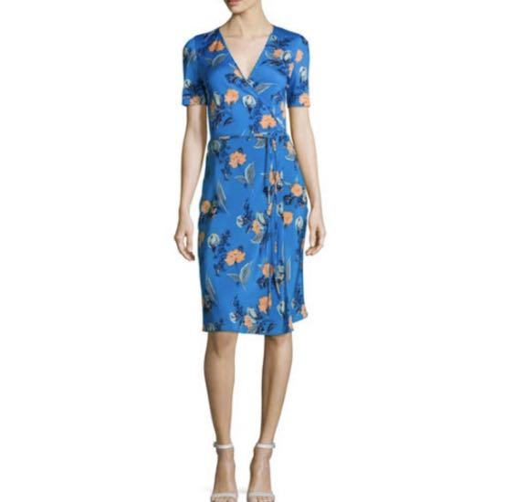 Dvf blue wrap dress online