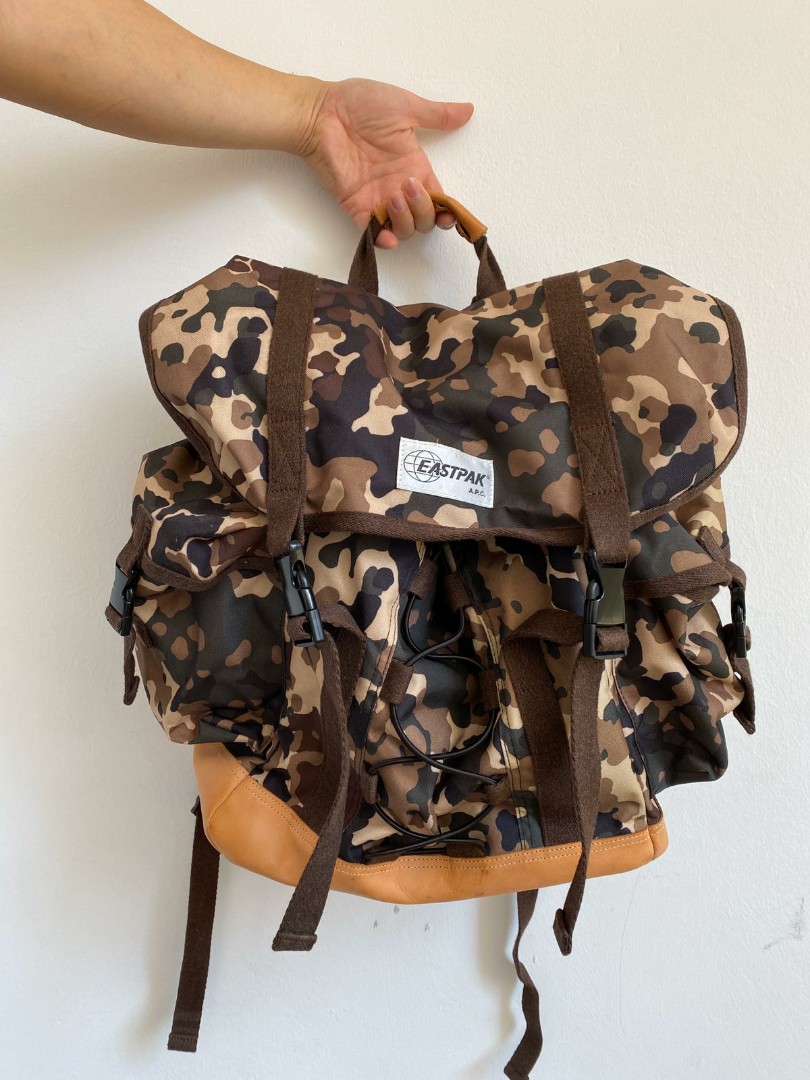 Eastpak x APC camo backpack Luxury Bags Wallets on Carousell