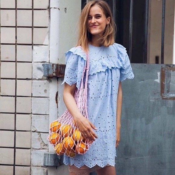 H&m dress with hot sale eyelet embroidery