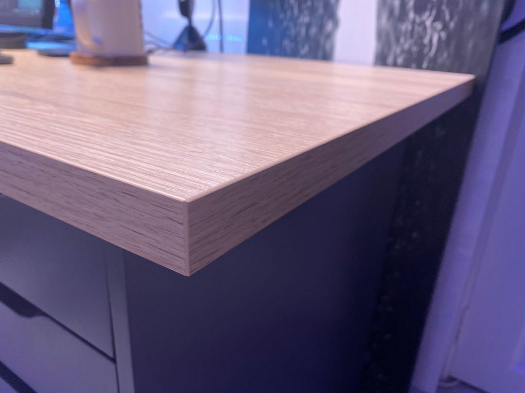 IKEA EKBACKEN Study table top with metal legs, Furniture & Home Living