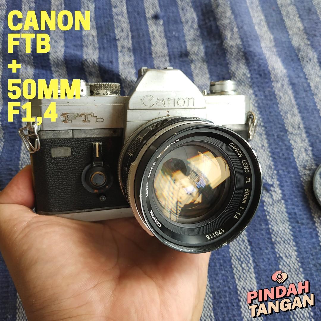 kamera analog canon ftb dan lensa canon fl 50mm f1 4 fungsi normal