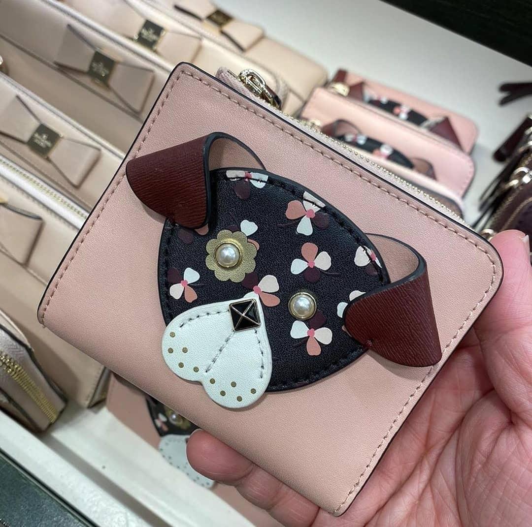 Kate spade floral pup wallet new arrivals
