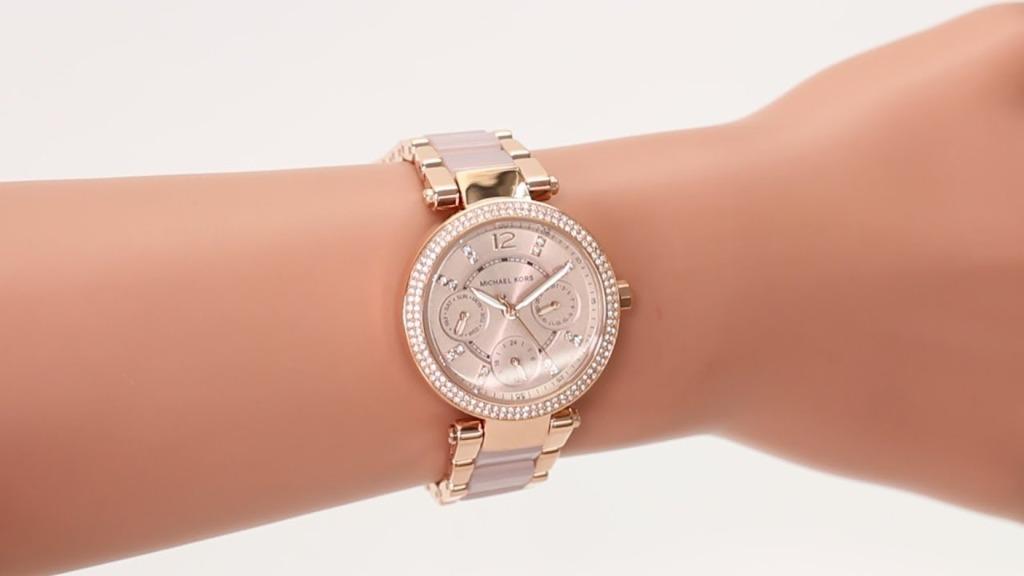 IN STOCK Michael Kors Parker Classic Mini Rose Dial Rose Gold