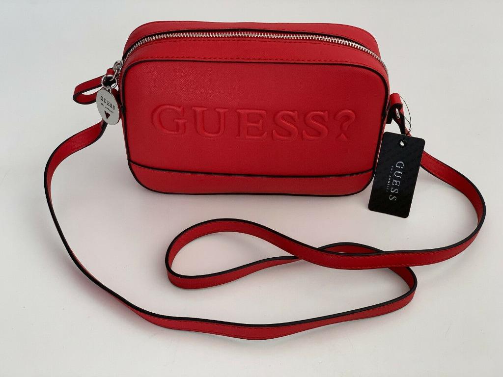 NEW! GUESS RIGDEN COLLECTION RED LOGO CROSSBODY SLING MESSENGER BAG ...