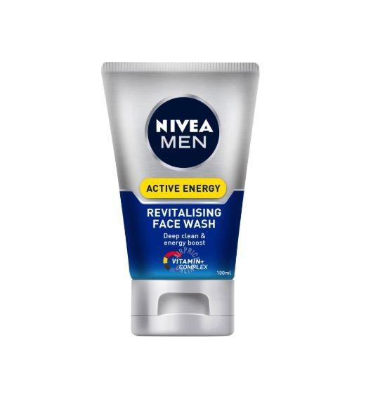 nivea men active energy face wash