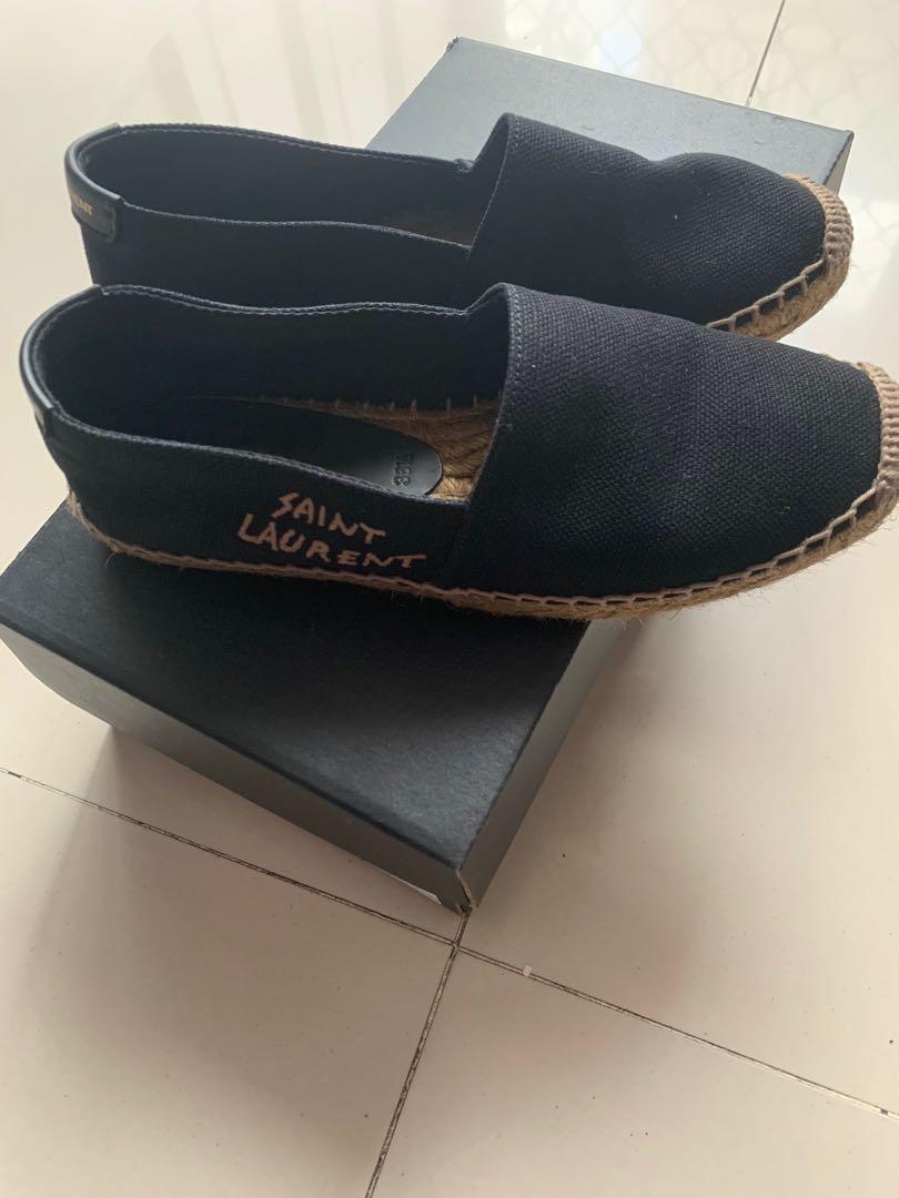 saint laurent canvas espadrilles