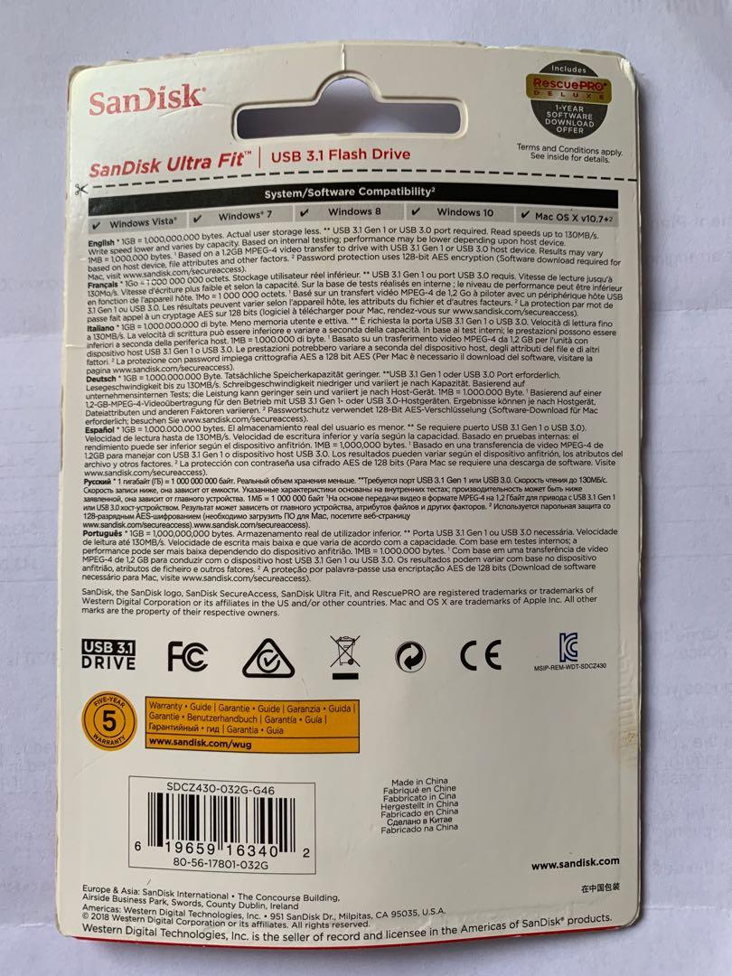 Scan disk USB 3.1 flash drive, Computers & Tech, Parts & Accessories ...