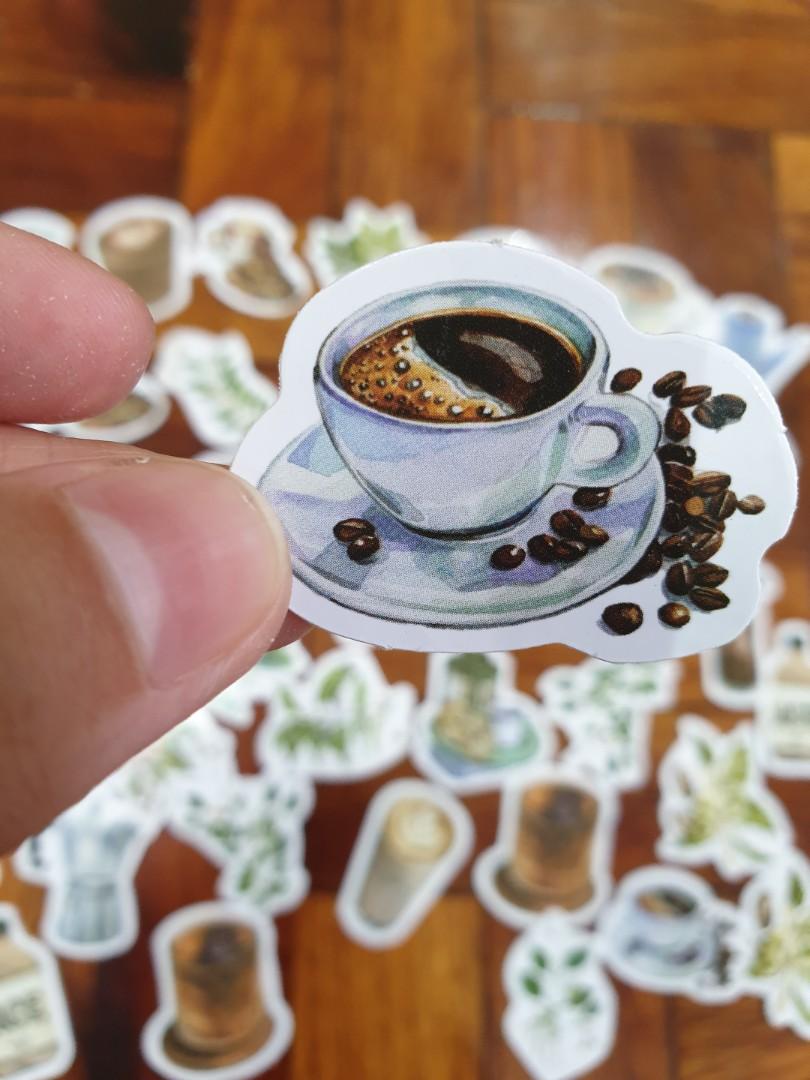 Stickers Cafe Coffee Decal Decor Journal Scrapbook (Category: Art & Prints) located in Manila. Submitted by rl_minimalist (Listing ID 1003338564, Image 1). Description: Lovely old world illustration coffee shop themed stickers..