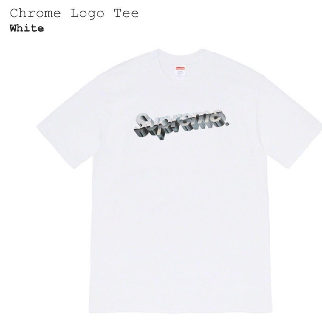 Supreme Chrome Logo Tee Men S Fashion Clothes Tops On Carousell