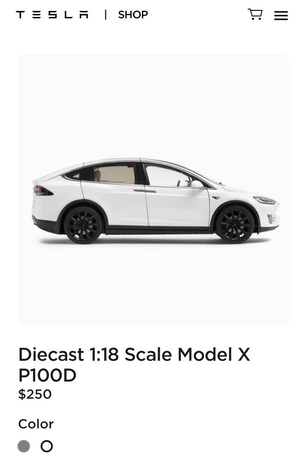 Tesla Model X Diecast (118), 興趣及遊戲, 玩具 & 遊戲類 Carousell