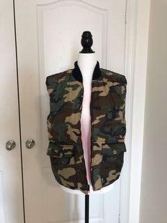 Vintage Reversible Army/Neon Vest