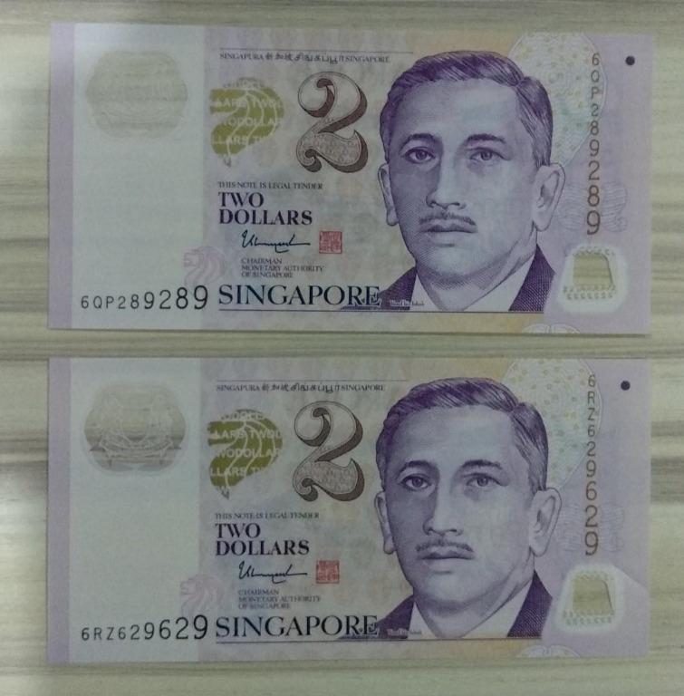 $2 Note (Category: Currency) located in Singapore. Submitted by sg50_notes (Listing ID 286478801, Image 7). Description: 💡UNC 💡Radar number 344443 [sold] 💡UNC 💡Special number 344434 [sold] 💡Almost solid number 344444 [sold] 💡Special number 344445 [sold] 💡Almost solid number 433333 [sold] 💡Special number 543333 [sold] 💡Radar number 615516 [sold] 💡Radar number 548845 [sold] 💡VF 💡Radar number 554455 [sold] 💡Prefix 6 💡UNC 💡Radar number