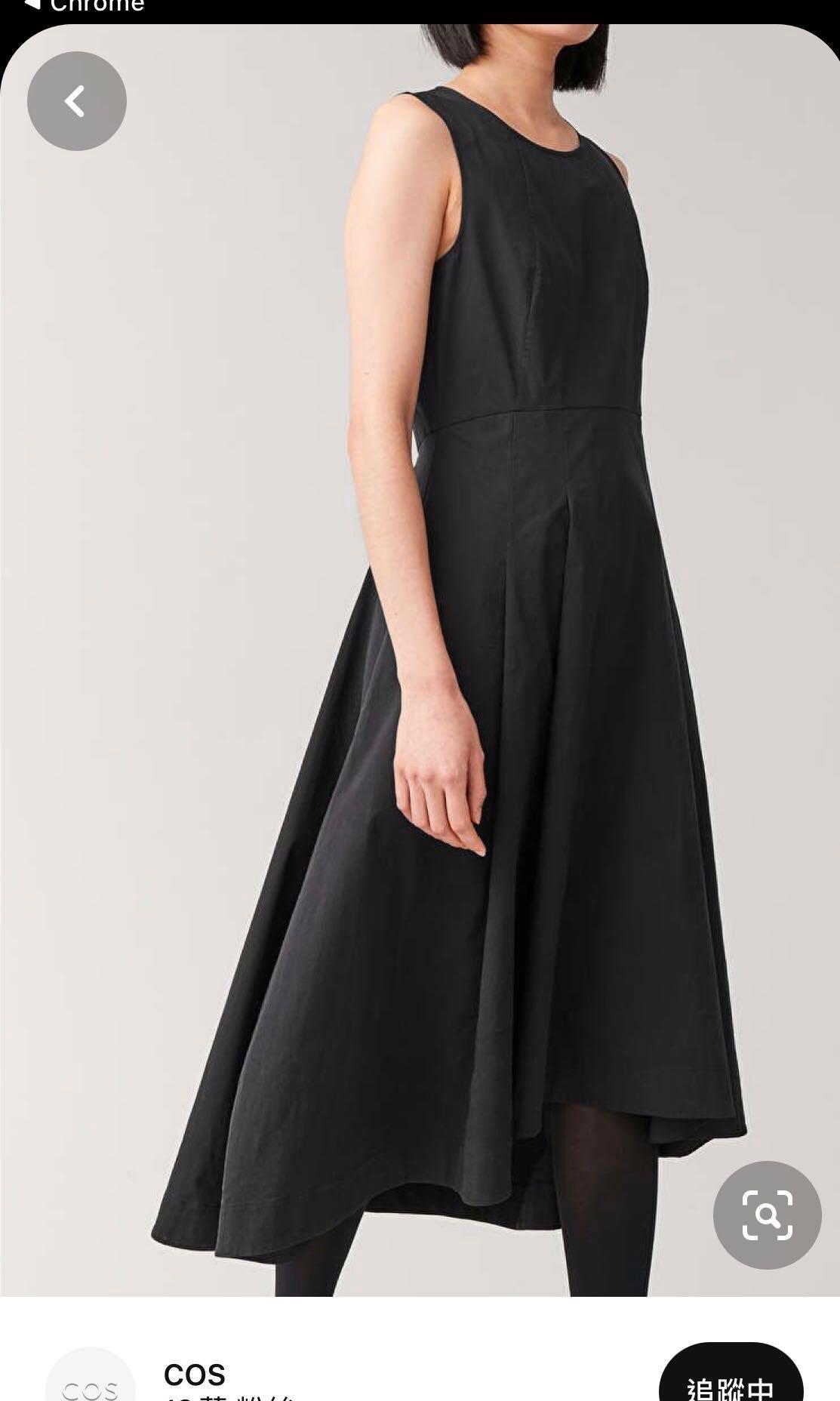 COS flared sleeveless dress navy, , & , - Carousell