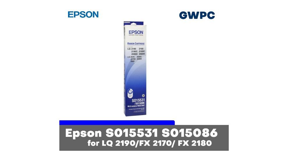 Epson S015531 S015086 Original Ribbon Cartridge For Lq 2190 Fx 2170 Fx 218070 Electronics Printers Scanners On Carousell