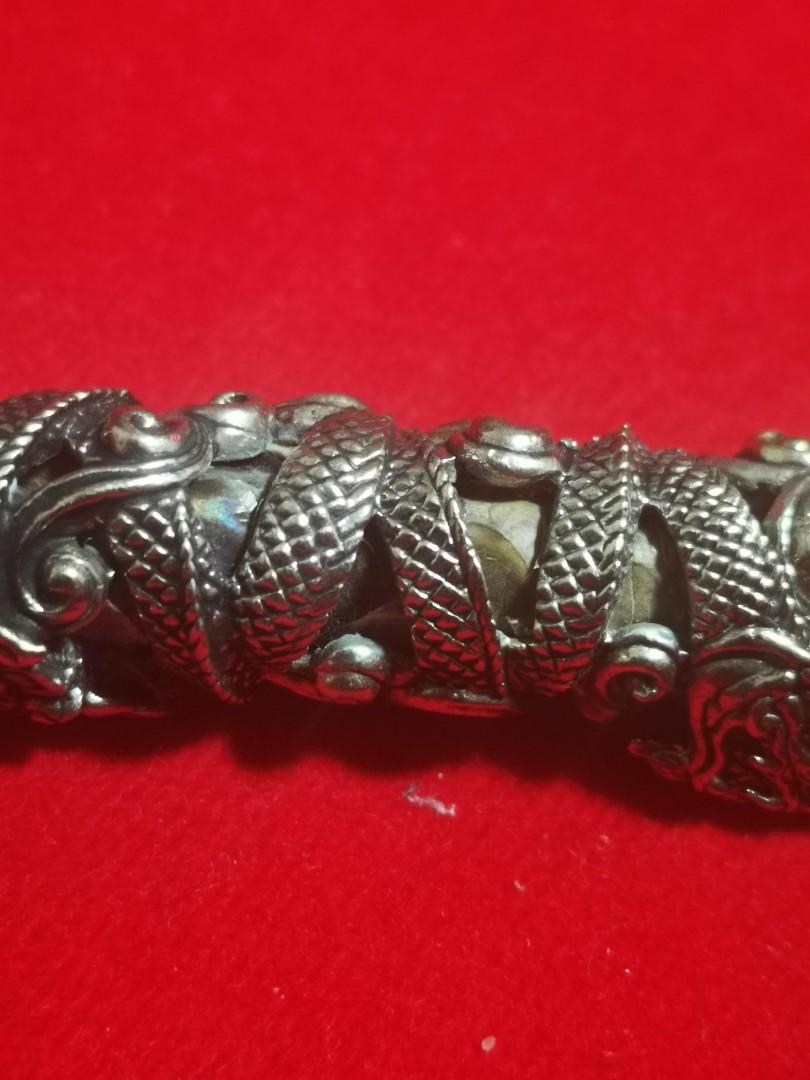 Kruba Duang Dee Naga With Snake Takrut skin BE2553 Roon Sutai Thai ...