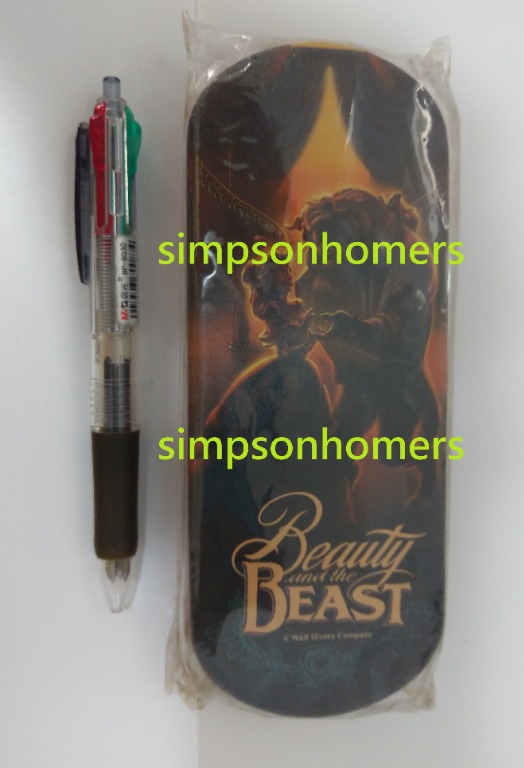 全新日本disney 卡通電影美女與野獸beauty And The Beast 雙層金屬筆盒迪士尼movie Japan 書本 文具 文具 Carousell