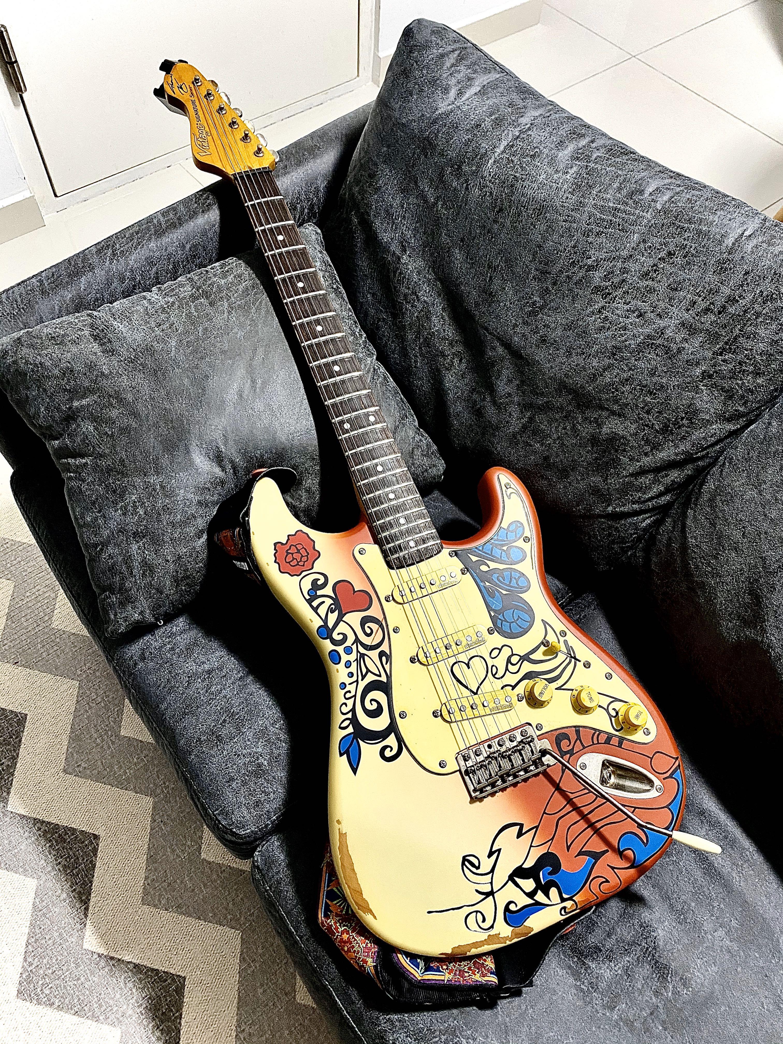 A Must have!! Vintage V6 Thomas Blug Signature “Summer of Love” (Not Fender  Monterey Stratocaster), Hobbies  Toys, Music  Media, Musical Instruments  on Carousell