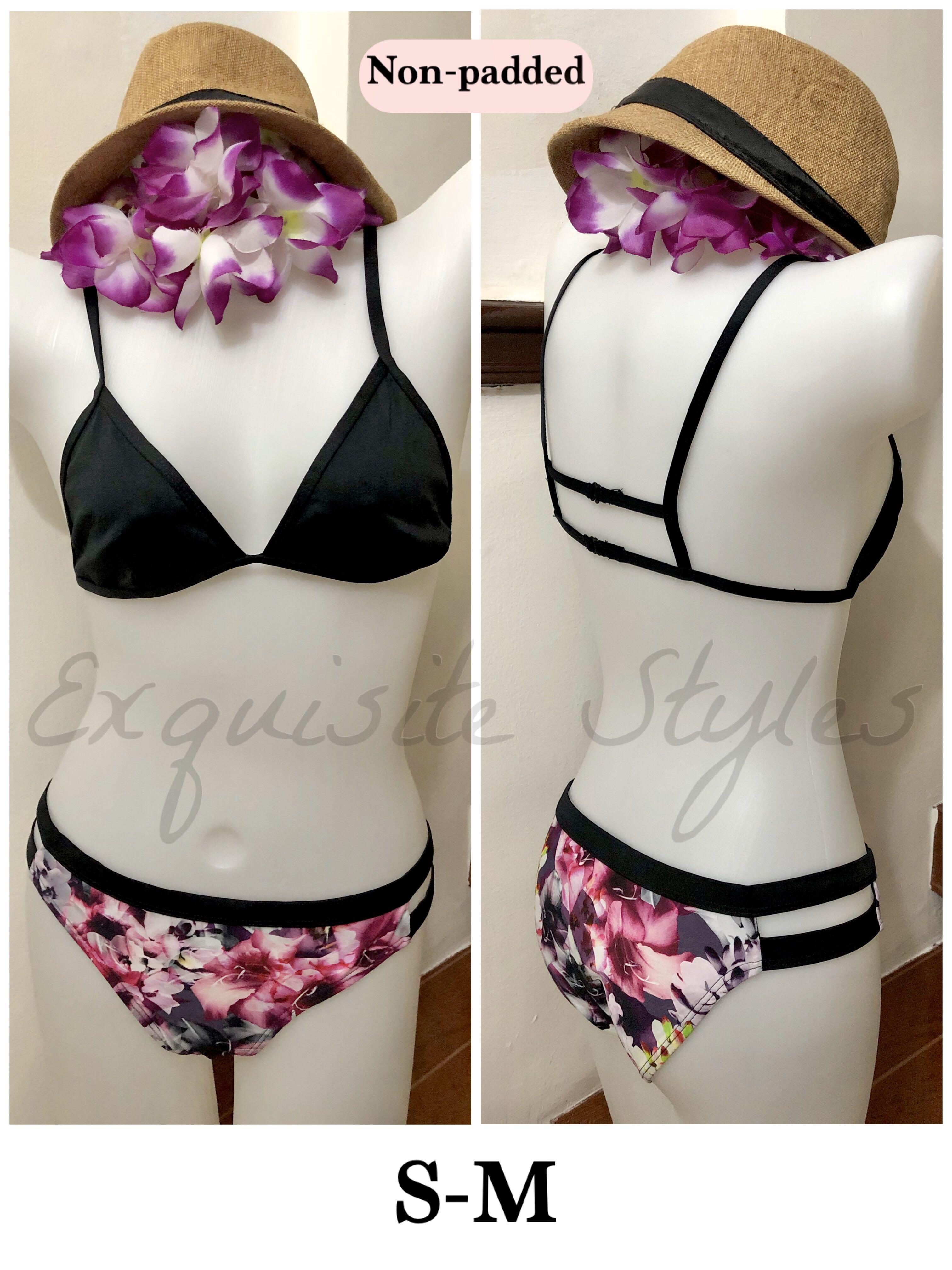 Black floral two-piece swimsuit (Category: Bikinis & Swimsuits) located in Paranaque City. Submitted by rochii74 (Listing ID 1003486654, Image 1). Description: BRAND NEW AND ON-HAND. ✅ Please like and follow my Facebook page for more updates. ➡➡➡@YourExquisiteStyles2 https://www.facebook.com/YourExquisiteStyles2/ ✅ MOP 💸: GCash, BDO, BPI, Paymaya.