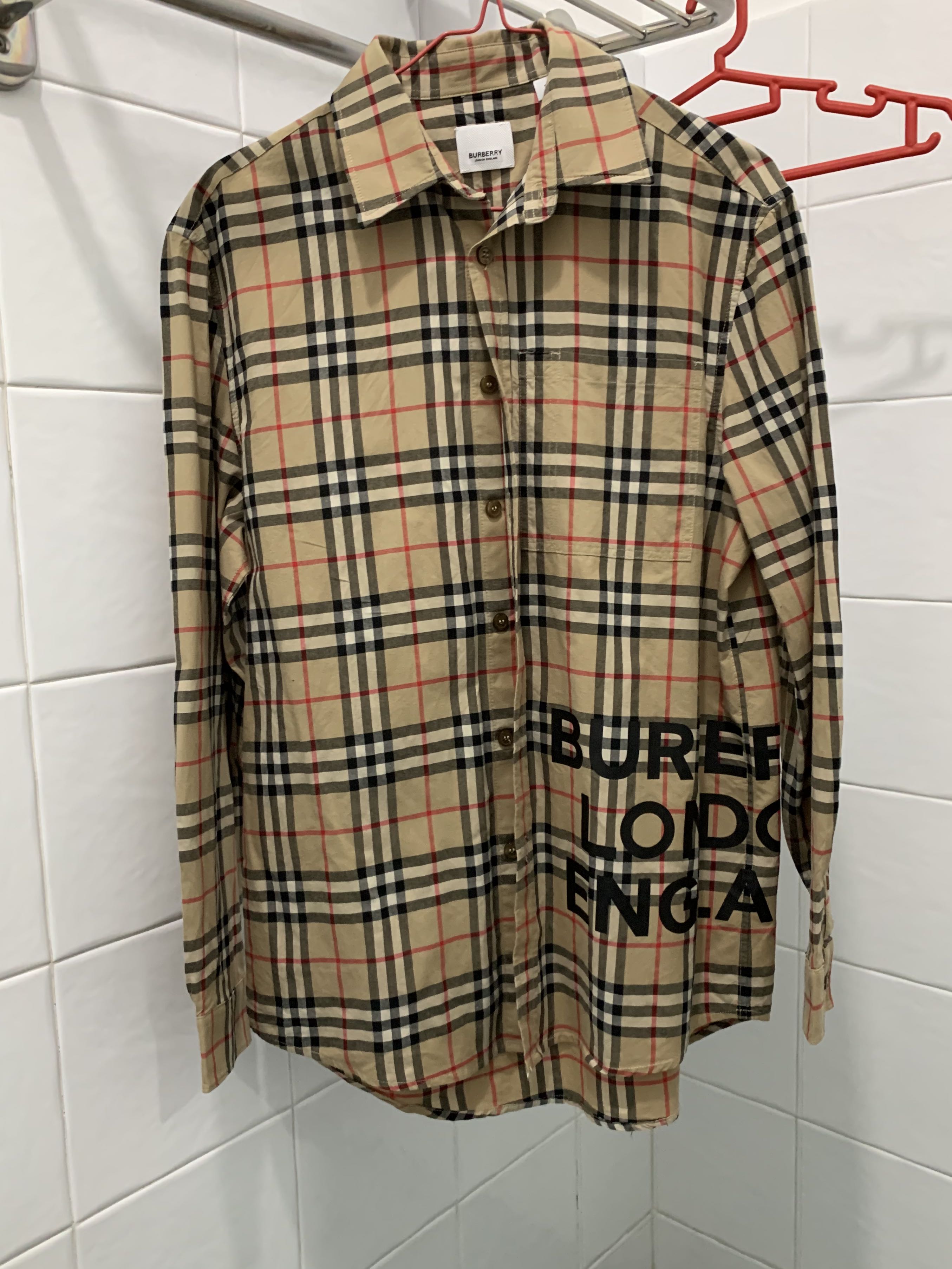 Burberry style 2025 check shirt