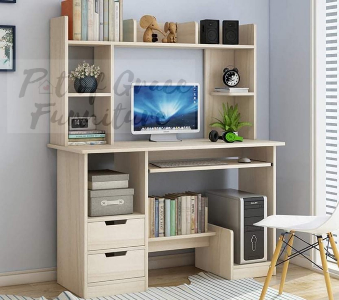 Computer Handle Table computer table with drawers and keyboard holder, Furniture & Home ...