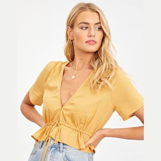yellow tie up top