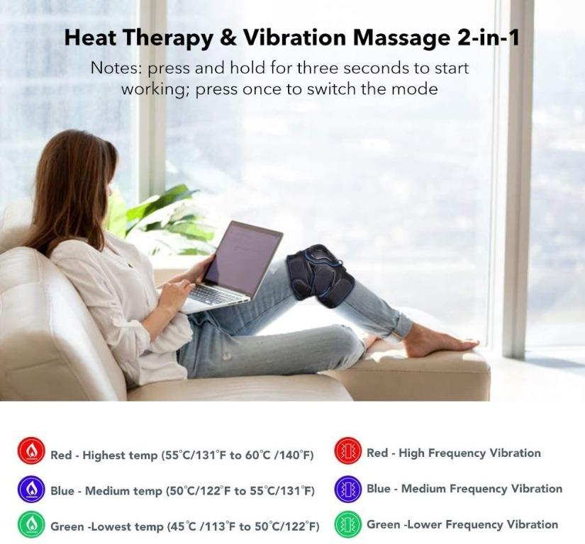 HailiCare Heated Knee Massager, Heat & Vabration Knee Brace Wrap