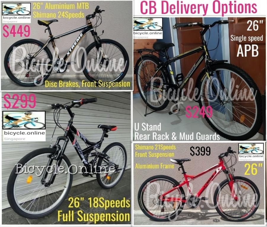 Home delivery Brand New 26 Bicycles from 249. for leisure grab delivery etc. Sports Equipment Bicycles Parts Bicycles on Carousell